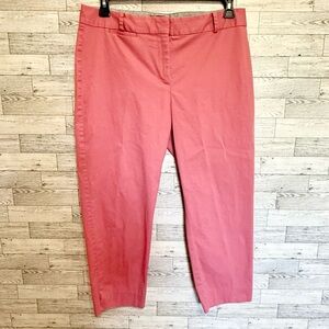 Talbots Signature Fit Cropped Pants In Rosewood Size 12-Regular/ Cotton, Spandex